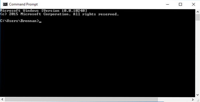Windows 10 příkazového řádku