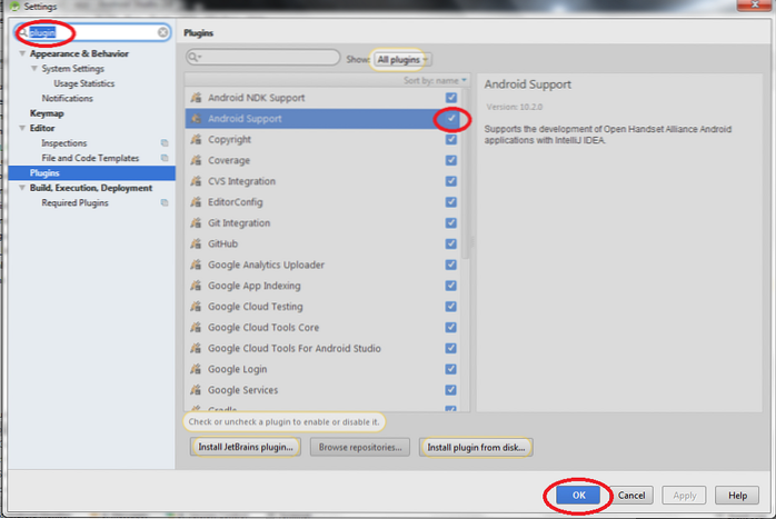 couldn t load plugin android
