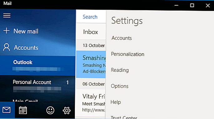 personalizați Windows 10 mail