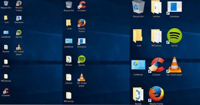 standard ikonstørrelse windows 10