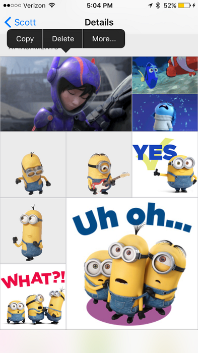 Elimina varias imágenes de los mensajes para liberar espacio [iOS 9]