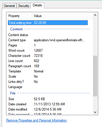 Disable/Enable 'Time Editing' Counter in Office 2007, 2010, and 2013