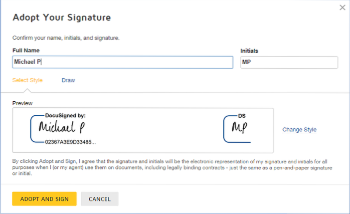 DocuSign vă permite să semnați documente electronic