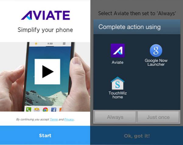 Yahoo! Aviate Semplifica la schermata iniziale di Android?