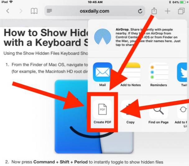Easily Save Webpage as PDF on Your iPad