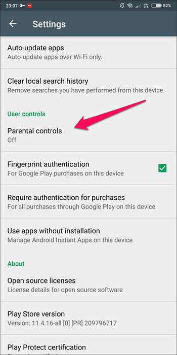 Aktivér forældrekontrol på Android-enheder
