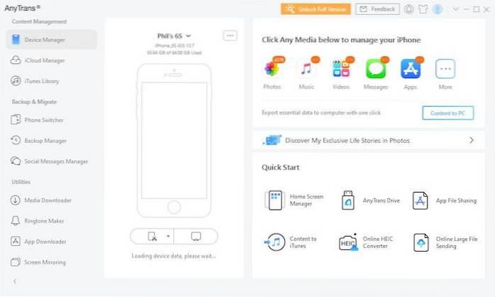 Gerencie habilmente seu iPhone com AnyTrans