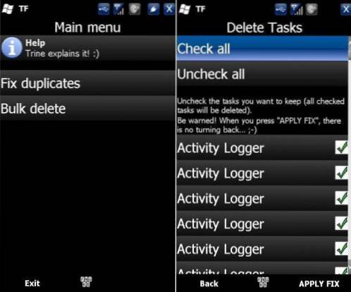 Korrigieren Sie Dateien und entfernen Sie doppelte Kontakte in Pocket Outlook mit TrineFix