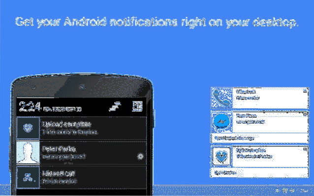 Primiți notificări Android pe desktop