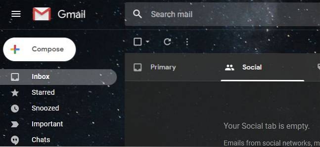 temă întunecată gmail