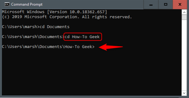 accesați folderul cmd