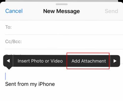 Cum se adaugă fișiere atașate în aplicația Mail pe iOS