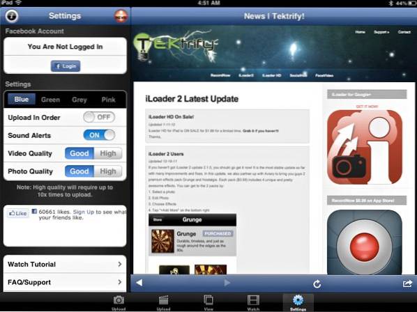 Come aggiungere più facilmente foto a Facebook su iPad