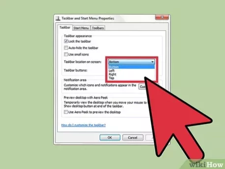 how to add taskbar in windows 7