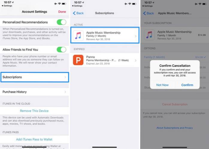 Jak zrušit předplatné Apple Music ze zařízení iOS nebo iTunes