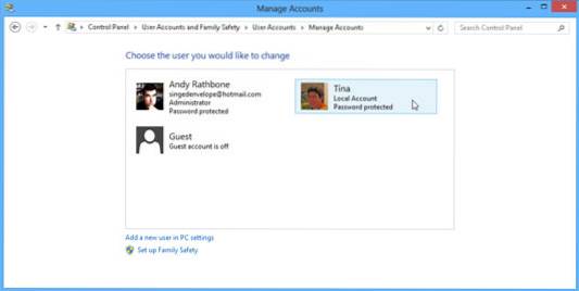 come cambiare account in Windows 8
