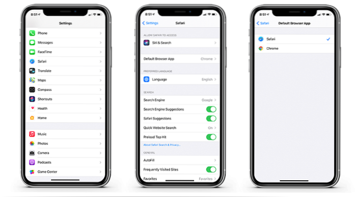 Slik endrer du standard nettleser på iPhone og iPad