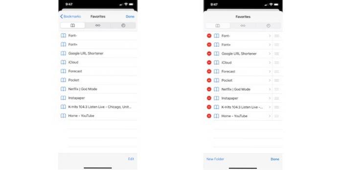 Jak si vybrat oblíbené stránky na nové kartě pro iOS Safari