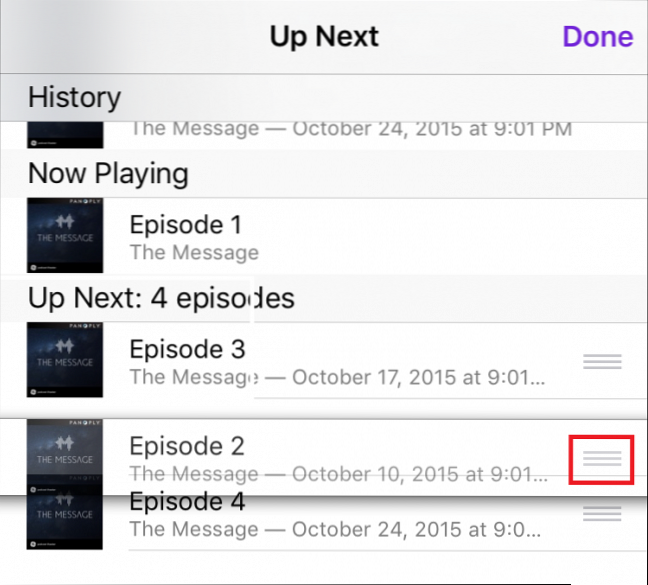 Jak vytvořit seznam podcastů v systému iOS