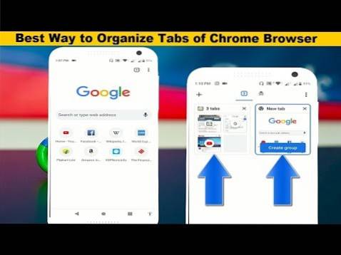 Como criar grupos de guias no Chrome - Android