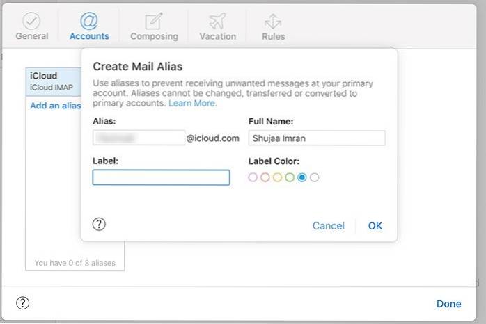 So erstellen Sie iCloud-E-Mail-Aliase