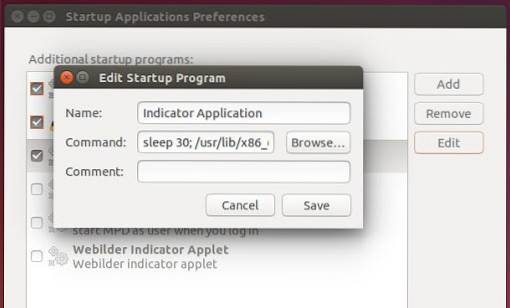 Come ritardare l'avvio dell'applicazione in Ubuntu