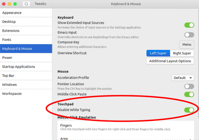 How to Disable Touchpad While Typing in Ubuntu