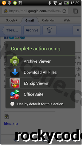 So laden Sie den Zip-Anhang von Google Mail in Android herunter