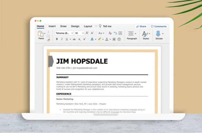 Comment rédiger le CV parfait dans Microsoft Word