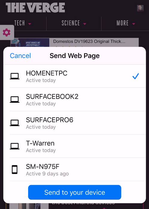 How to Easily Transfer A Webpage From Android To Chrome