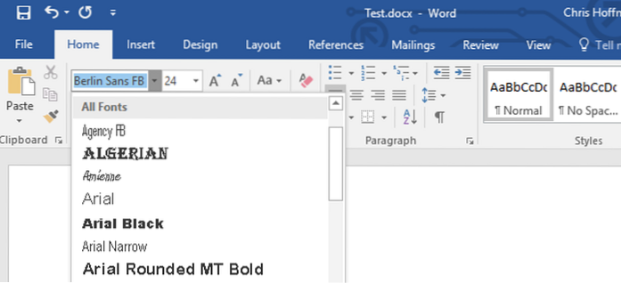 Comment intégrer des polices dans Microsoft Word