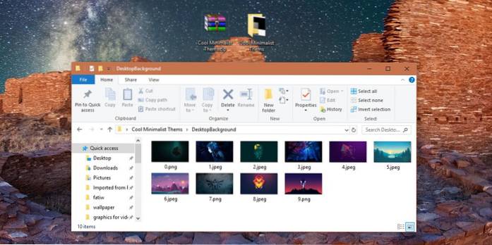 cum se extrag imagini din temele Windows 10