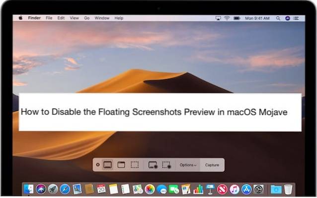 Come sbarazzarsi dell'anteprima dello screenshot mobile in macOS