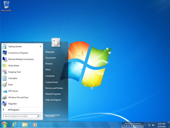 come ottenere la barra delle applicazioni in Windows 7