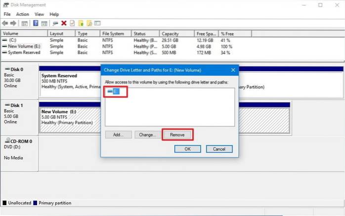 how to hide drive in windows 10