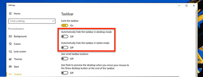 how to hide taskbar