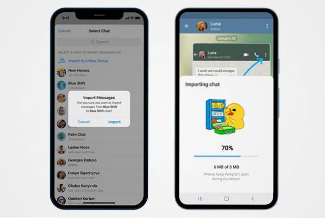 Jak importovat vaše chaty WhatsApp do telegramu