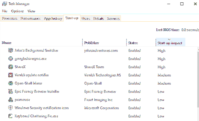 Come migliorare il tempo di avvio di Windows 10