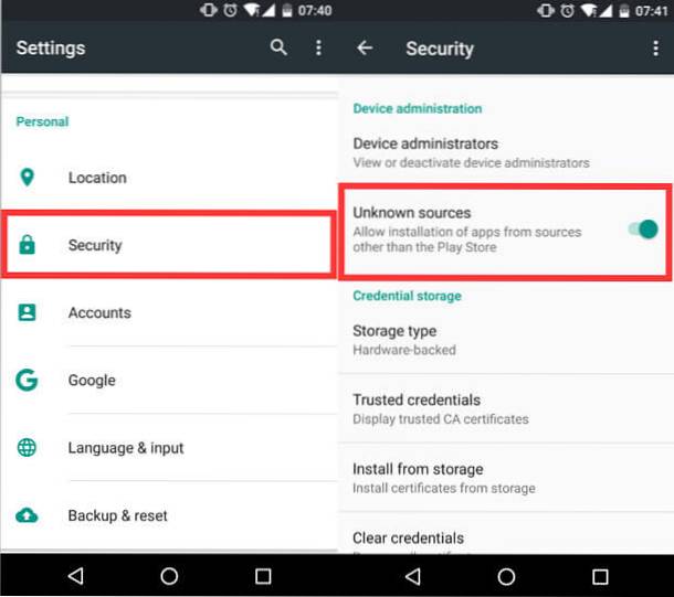 Jak zainstalować aplikacje z nieznanych źródeł w systemie Android