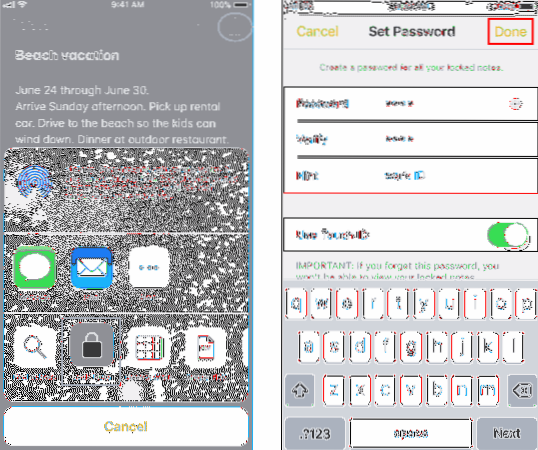 Comment verrouiller les notes Apple avec Touch ID et un mot de passe