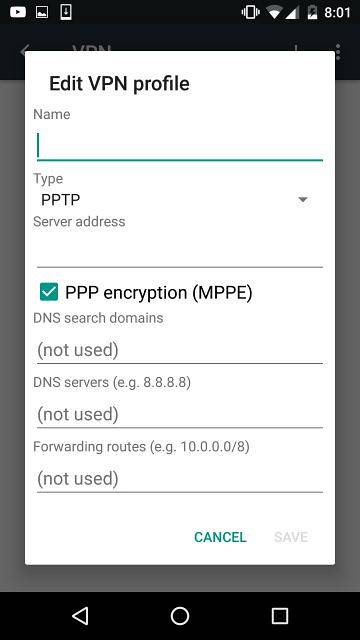 So stellen Sie manuell eine Verbindung zu VPN in Android her