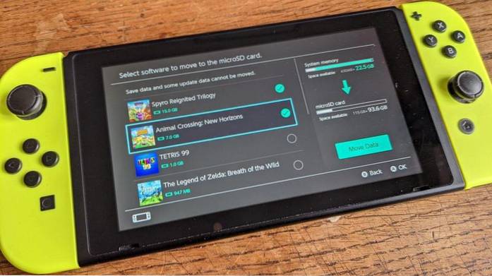 How to Move Nintendo Switch Games to SD Card