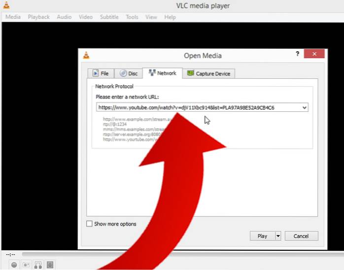 Como reproduzir uma lista de reprodução do YouTube no VLC