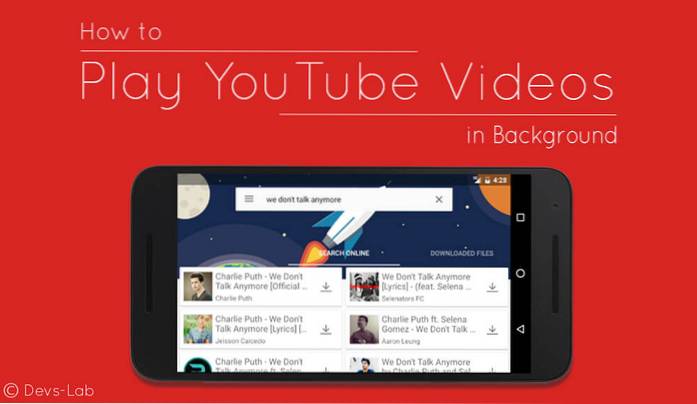 Come riprodurre i video di YouTube in background su Android
