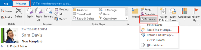 So rufen Sie gesendete E-Mails in Outlook ab