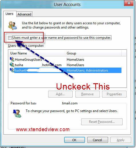 come rimuovere la password da Windows 8.1 schermata di blocco