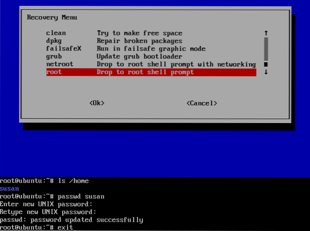 Come reimpostare una password di Ubuntu