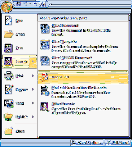 how to save a word document as a pdf in word 2007