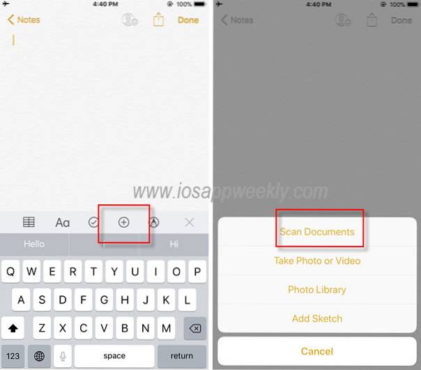 How to Scan Documents in Notes App for iOS