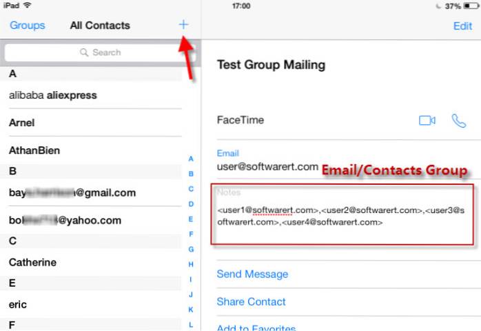 How to Send Group Emails in iPad and iPhone